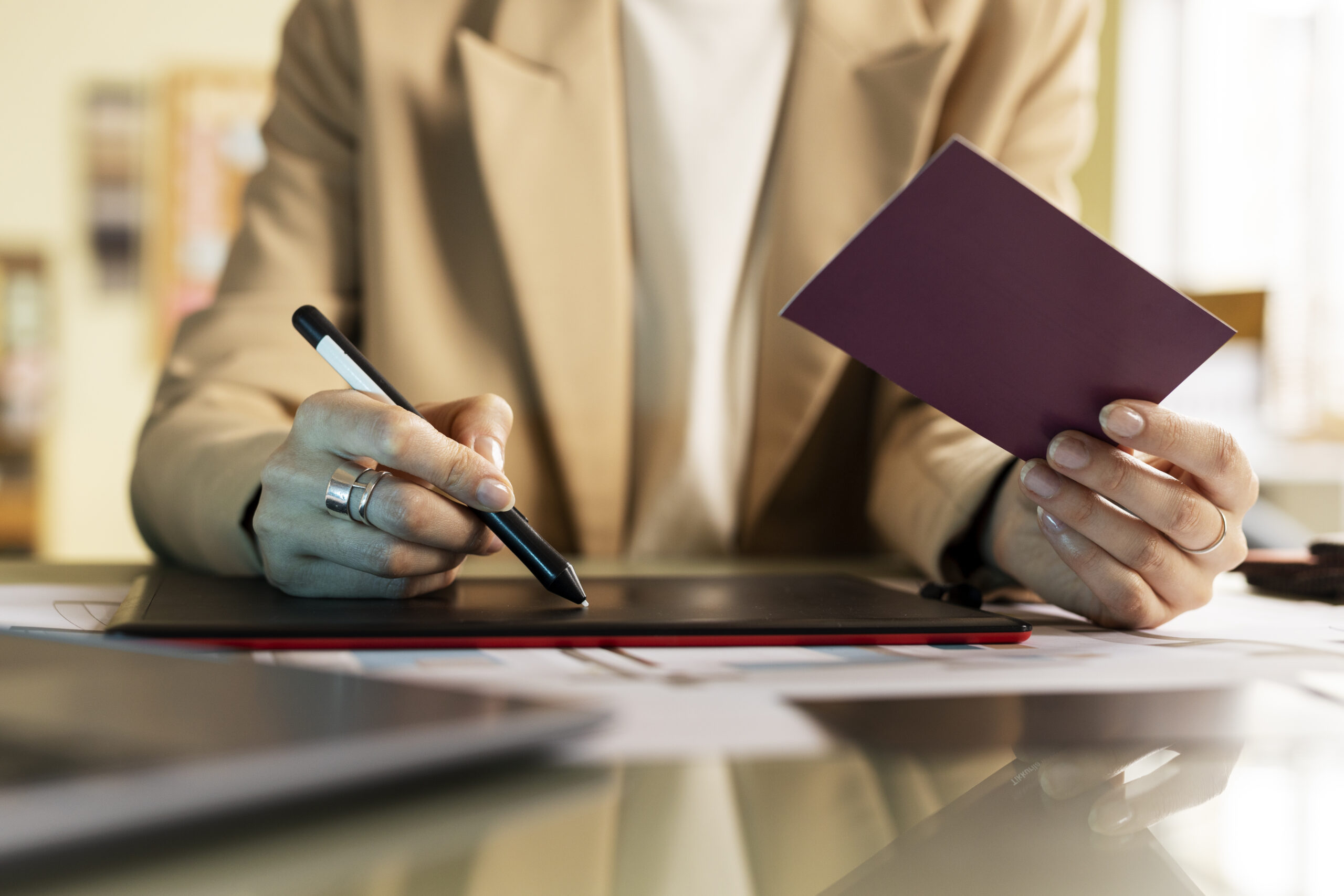 Italian passport and official documents related to citizenship status and nationality