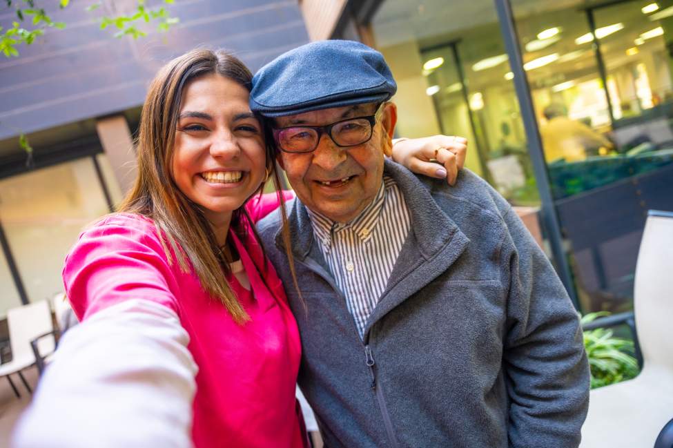 Granddaughter with his Italian grandfather