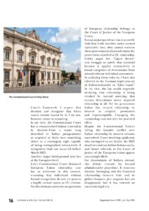 Italian Constitutional Court building in Rome, central to the legal debate on Italian citizenship by descent and the future of jure sanguinis recognition.
