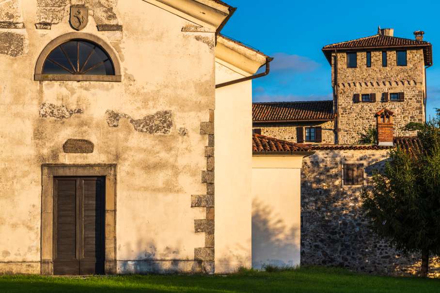 Autumn Colors Cover The Cassacco Castle. Friuli. Italy